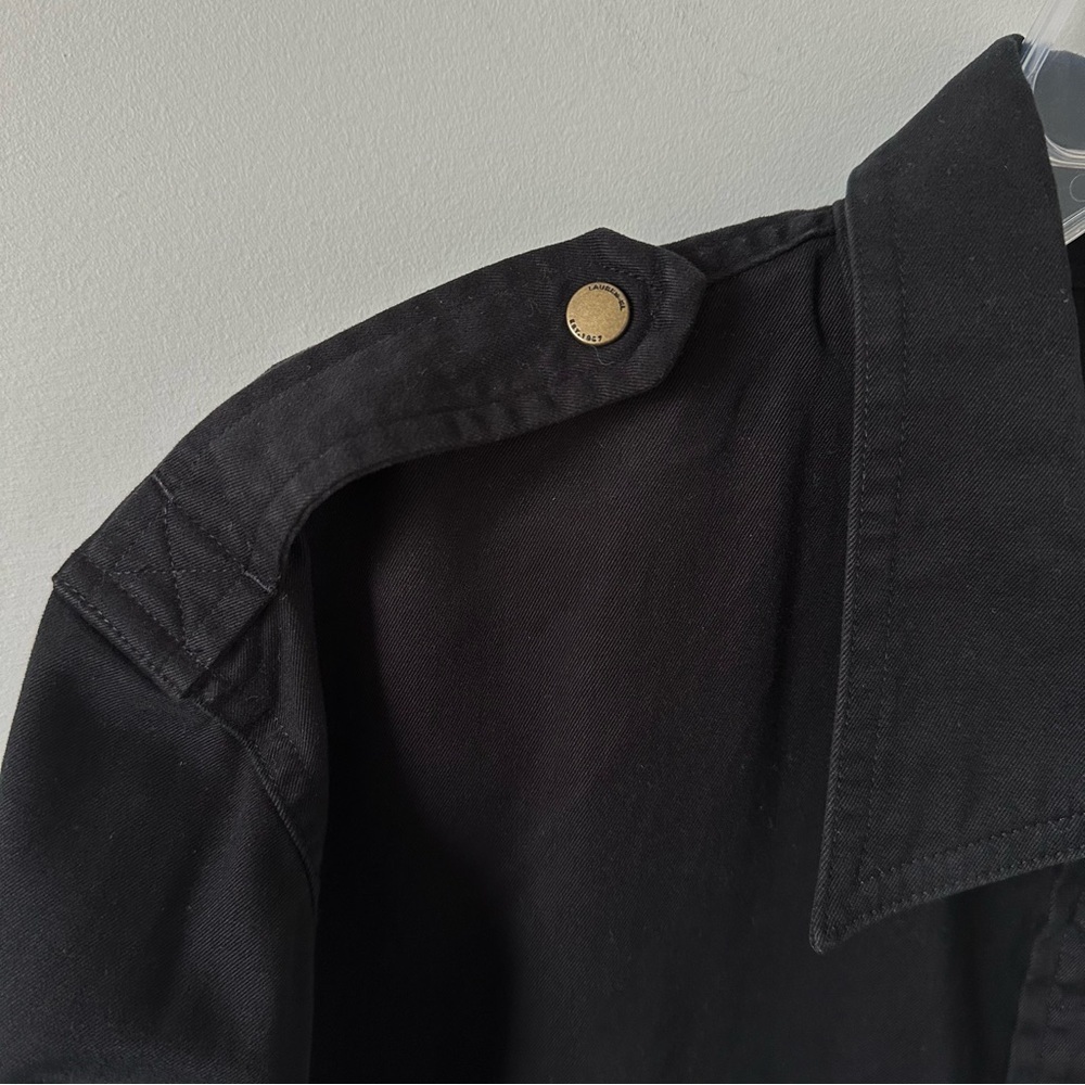 Ralph Lauren Safari Outfitters Black Snap Button Up Shirt Women's 2X Vintage - Picture 7 of 15